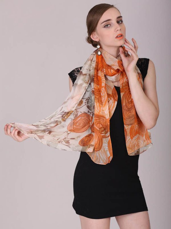 Yellow Scarf, Silk Chiffon Scarf