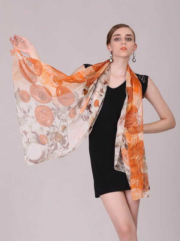 Yellow Scarf, Silk Chiffon Scarf