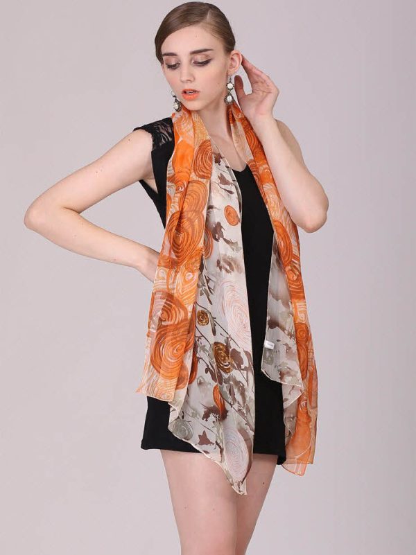 Yellow Scarf, Silk Chiffon Scarf