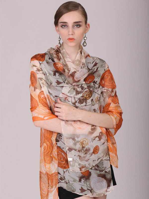 Yellow Scarf, Silk Chiffon Scarf