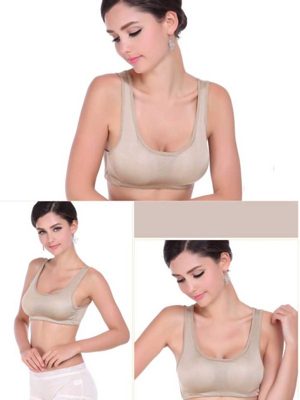 Womens Silk Stretch Top Athletic Vest Jogging Gym Sports Yoga Bra Activewear Tube Top