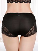 Women's Sexy Lace Silk Knickers Panties Hollow Breathable Underwear Briefs