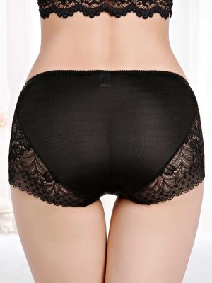 Women's Sexy Lace Silk Knickers Panties Hollow Breathable Underwear Briefs-thumbnail