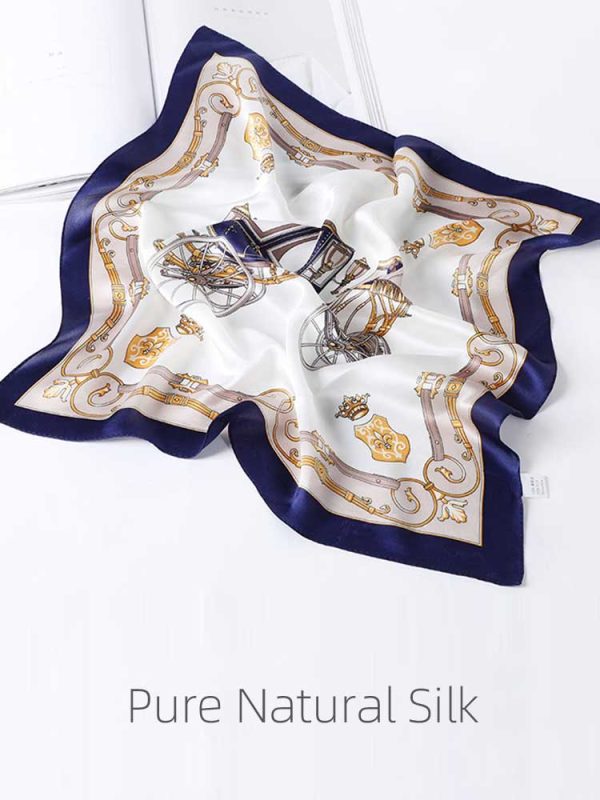 Vintage Bandanas Square Silk Scarves Neckerchief for Women