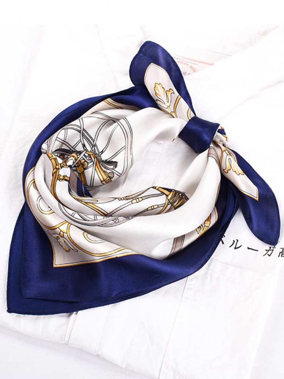 Vintage Bandanas Square Silk Scarves Neckerchief for Women