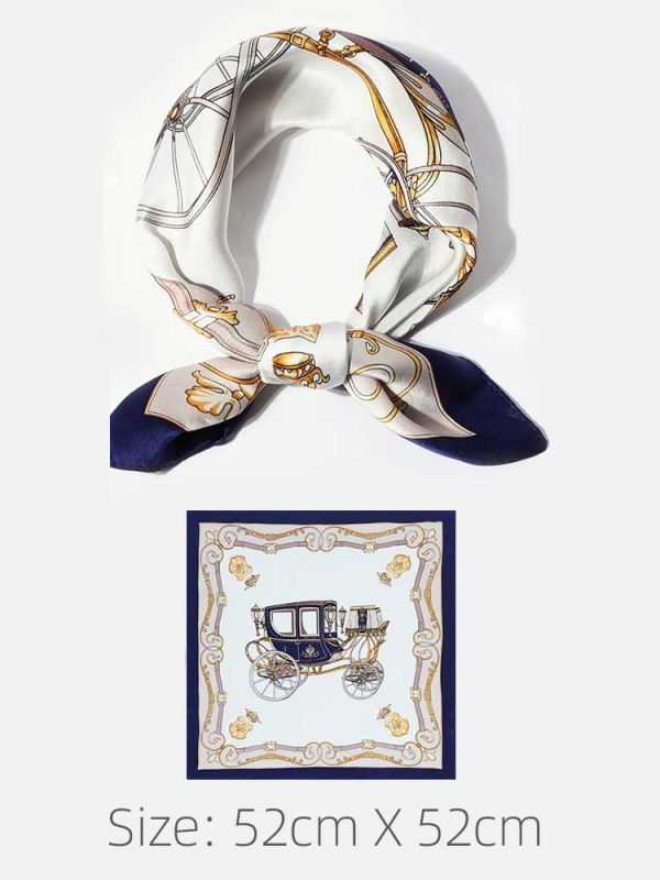 Vintage Bandanas Square Silk Scarves Neckerchief for Women