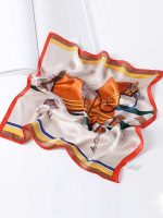 Womens Small Square Silk Scarf Silk Hair Wrapping
