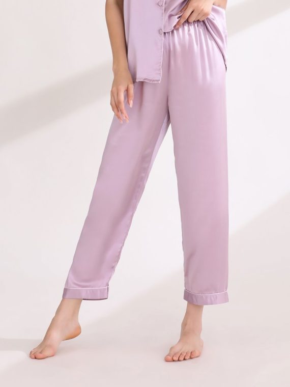Women's Long Pajama Pants Pure Mulberry Silk Lounge Pants